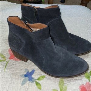 Navy Suede boots